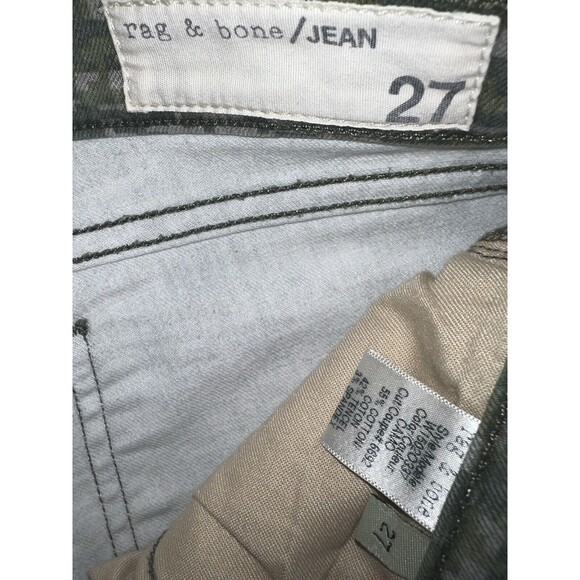 Rag & Bone Camo Jeans Womens 27 Skinny Stretch Green Digital Camouflage Grunge - Picture 6 of 10